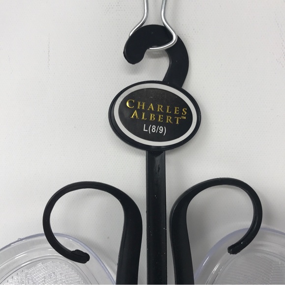 Charles Albert Rubber Sparkly Strappy Sandal, Women's Size L 8/9 - Clear/Silver - Picture 3 of 9